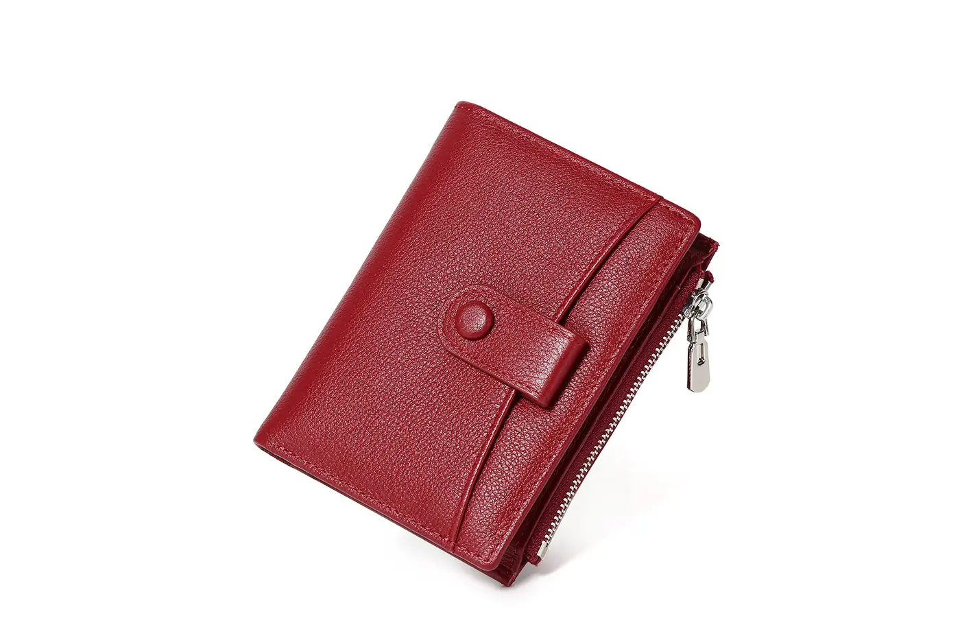 Fashion High Quality Small Genuine Leather Credit Card Holder Short Wallets Women Coin Purse