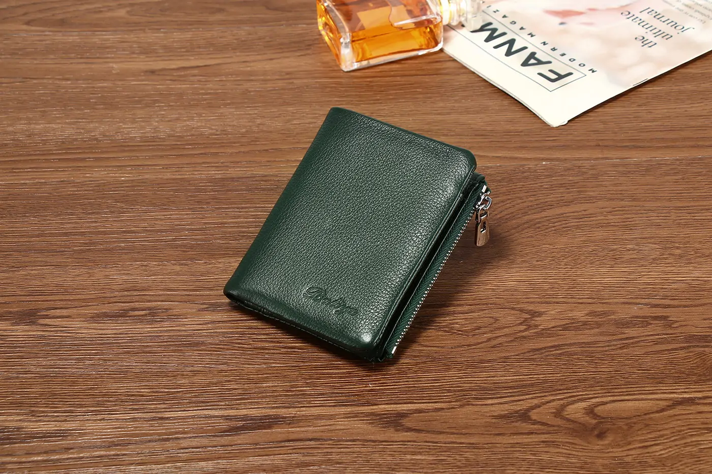 Genuine Leather Diamond Quilting Wallet Business Flat Card Holder Women Classic Designer Lambskin Card Case