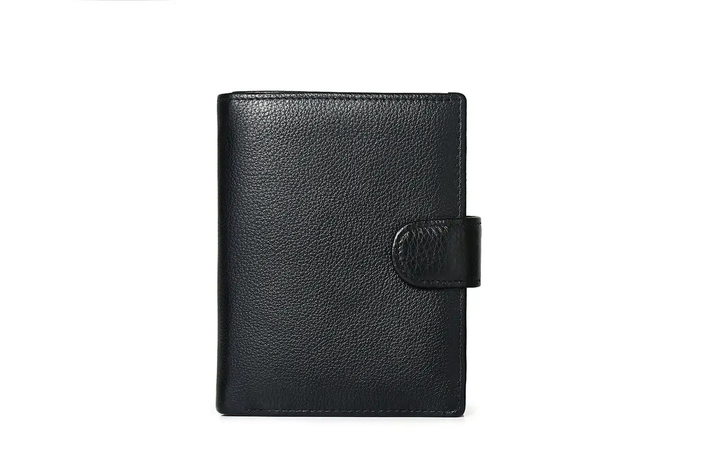 Baliya 302B Black Bifold Passport Leather Wallet For Man