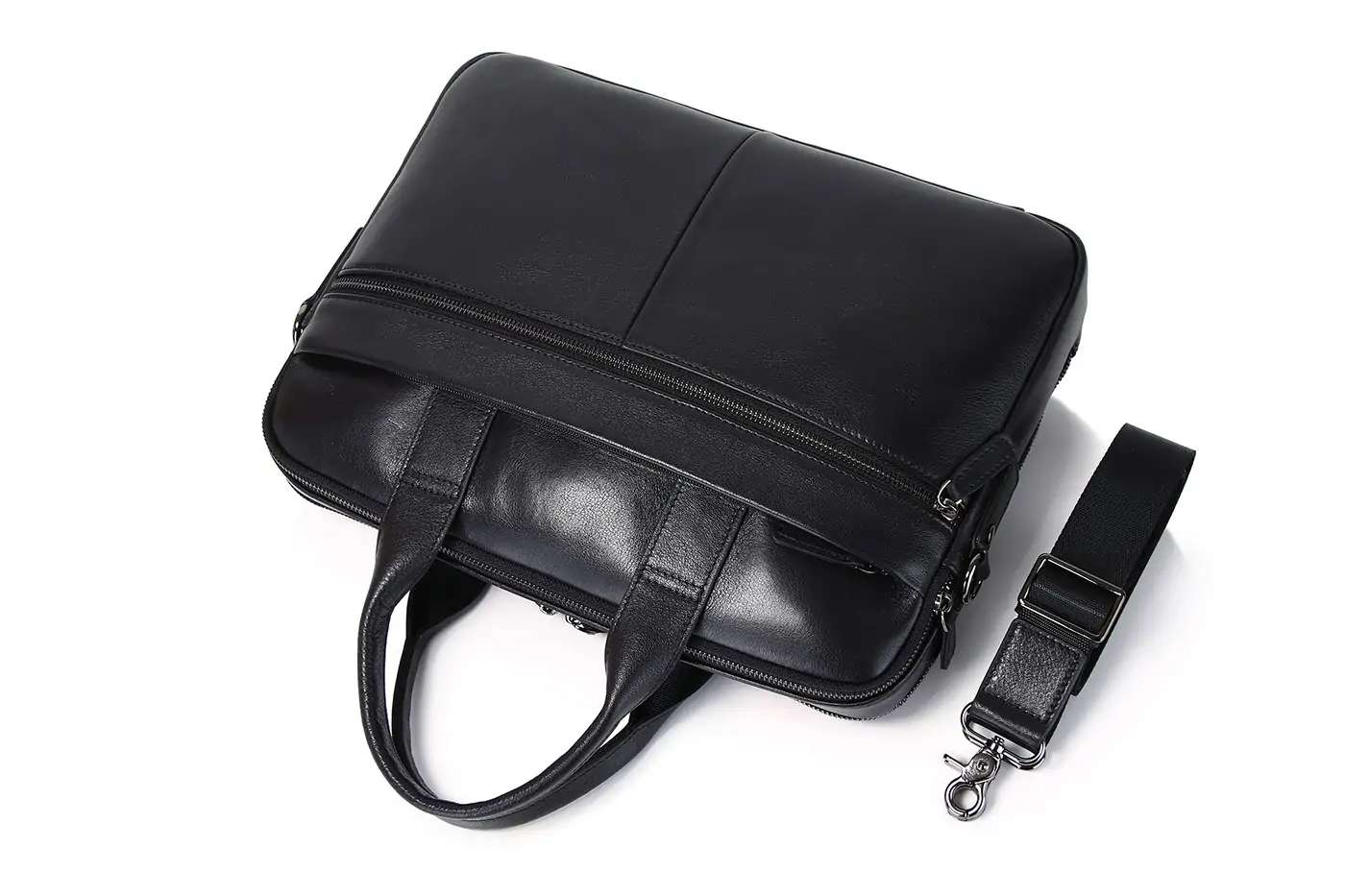 Men's briefcase Large capacity waterproof laptop bag High quality leather men's handbag