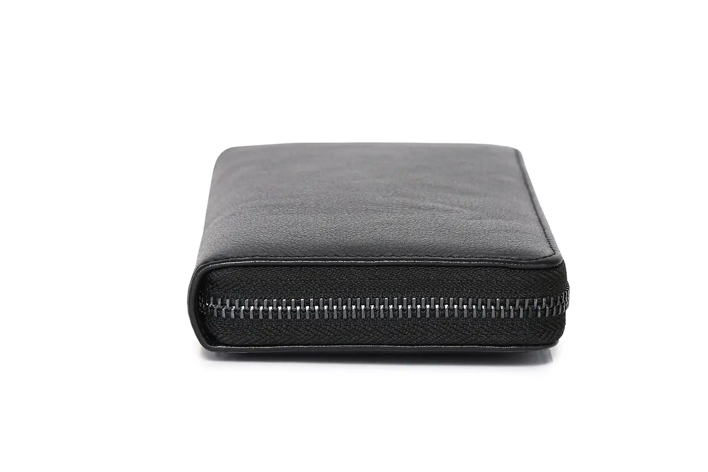 Latest Men Woven Genuine Leather Clutch Bags Business Style Black Zipper Purse Wallets