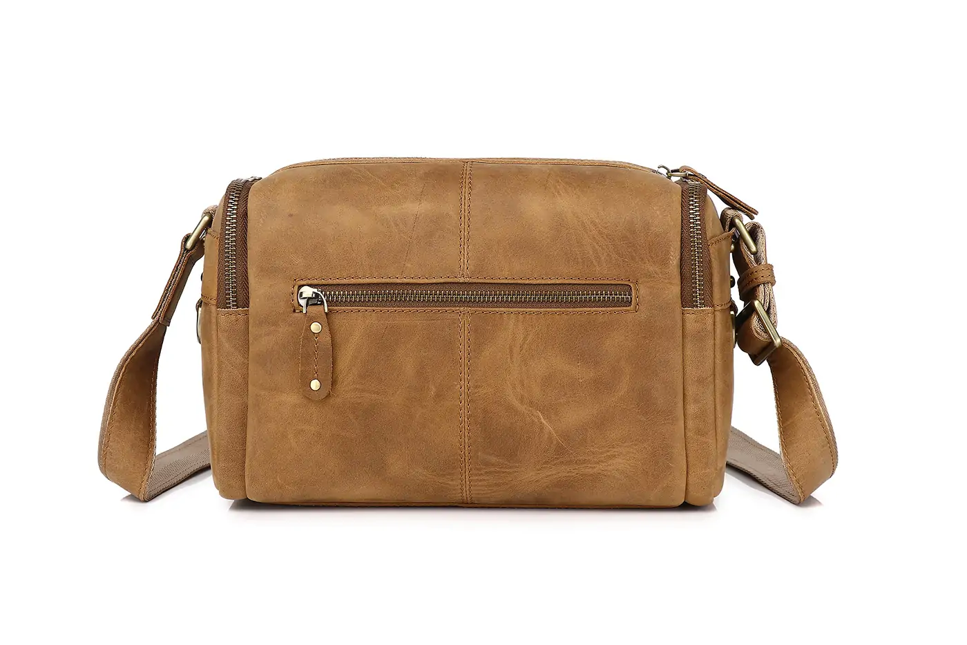 Factory Wholesale Men's Messenger Bag Crazy Horse Leather Shoulder Bag  Trendy Small Men's Bag