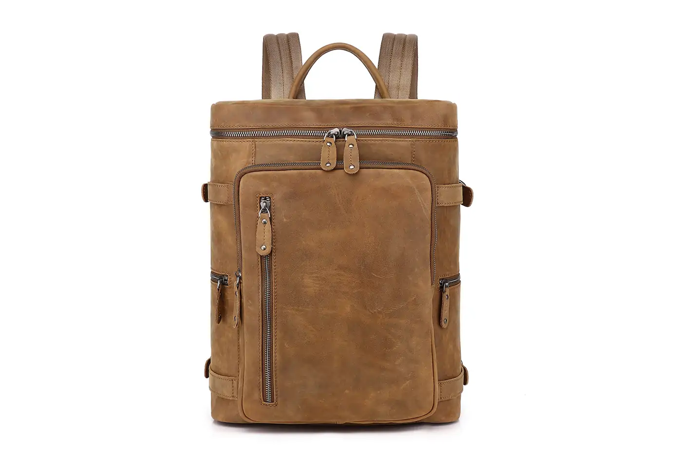 Genuine Leather Backpack Men Crazy Horse Leather Bag G-6805