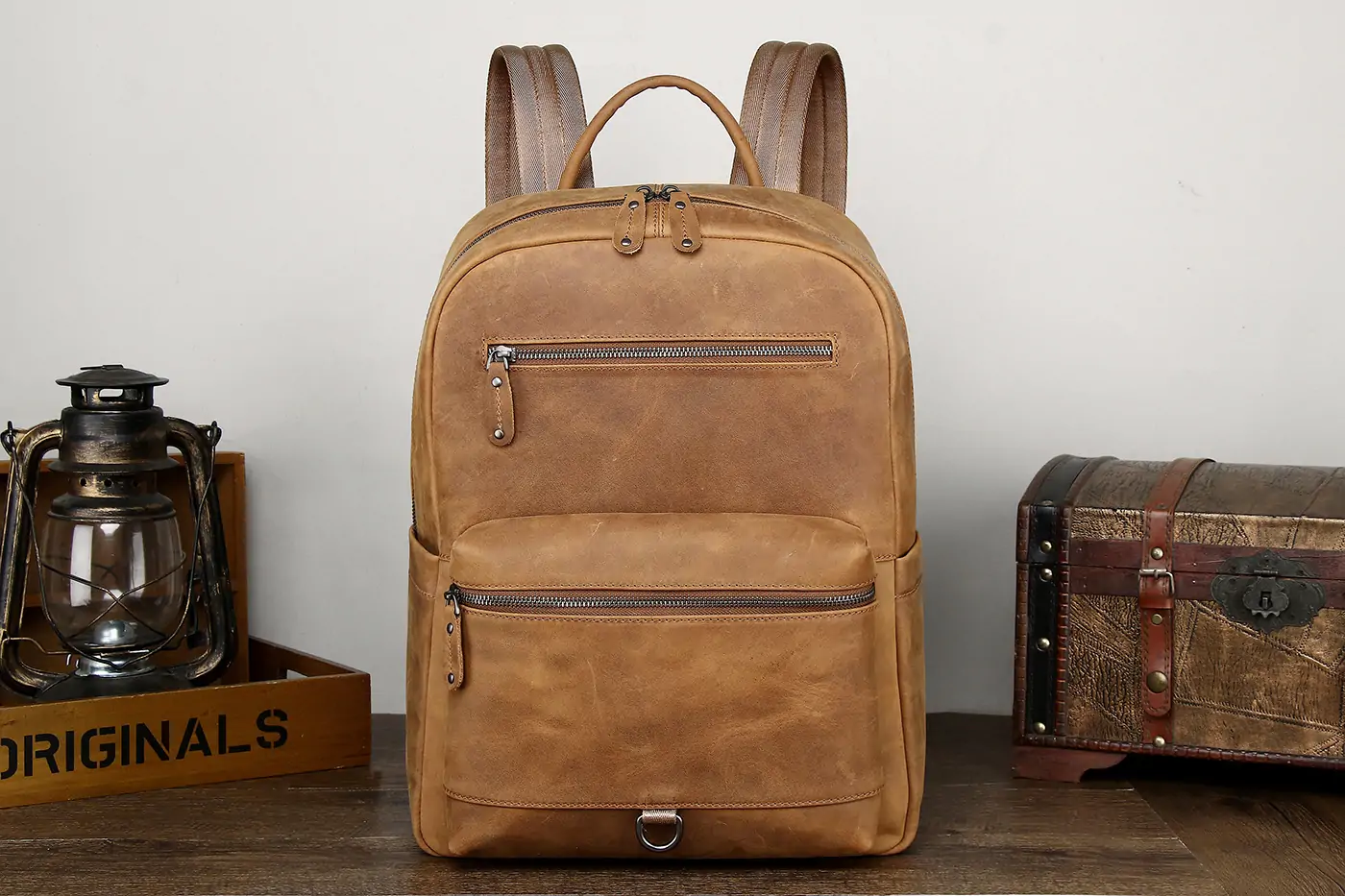 Genuine Leather Backpack Men Handbag G-6807