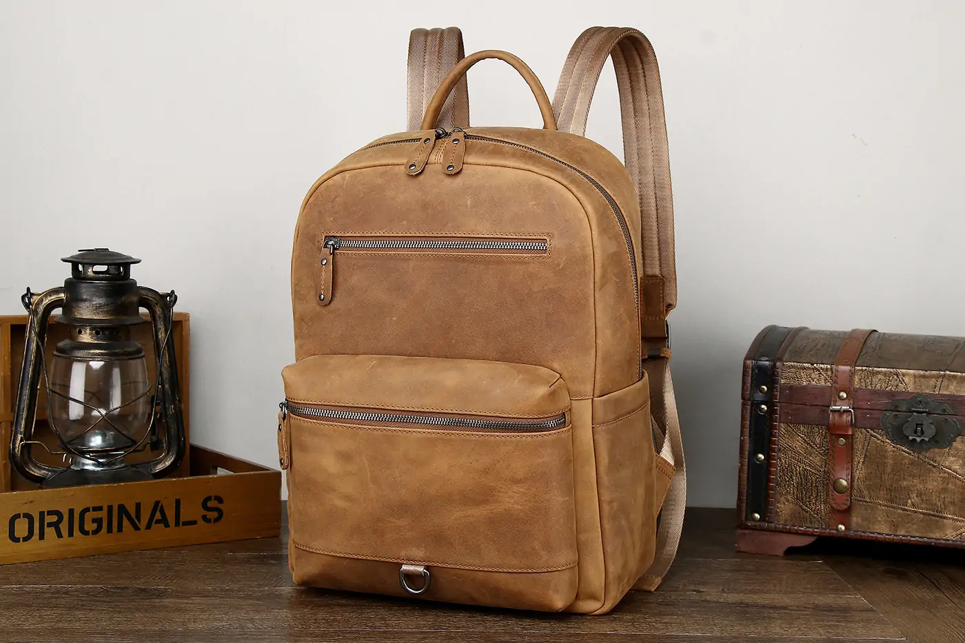 Genuine Leather Backpack Men Handbag G-6807