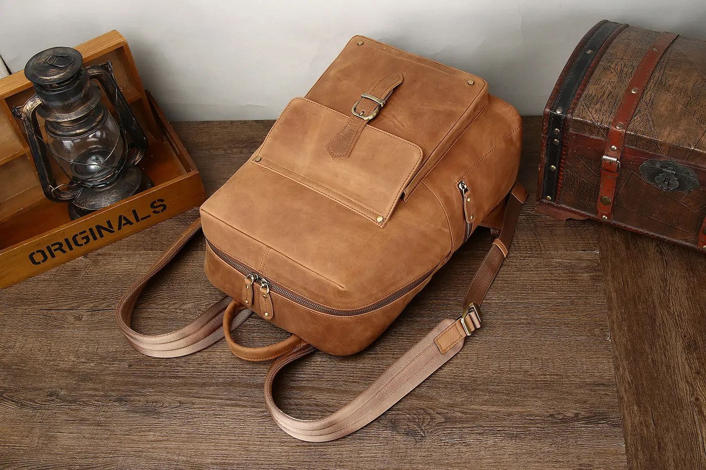 Genuine Leather Backpack Men Latop Bag G-78004