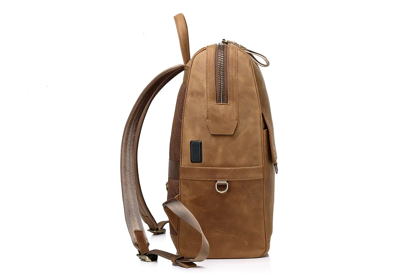 Baliya custom LOGO Large Leather Backpack - Leather Knapsack